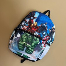 Marvel Avengers Kids Backpack Blue Multicolor Iron Man Hulk Captain America Thor