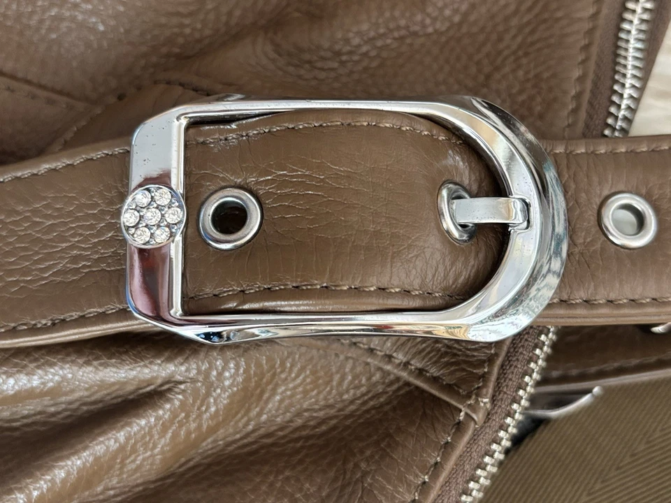 Scott's leather bag walnut brown tote hobo slouch boho Y2K BNWT - image 4 of 4