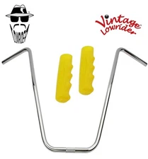 Original Lowrider 24" 22.2 D Handlebar Chrome 212 120mm Grips Sparkle/Yellow