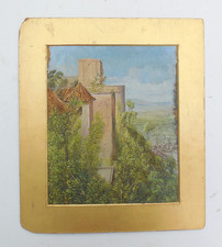 Antique C19th Oil Painting Impressionistic Italian Landscape Tuscany Villa c1880