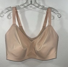 Honeylove Wireless Crossover Bra Size 1X Sand Adjustable Straps 4 Way Stretch