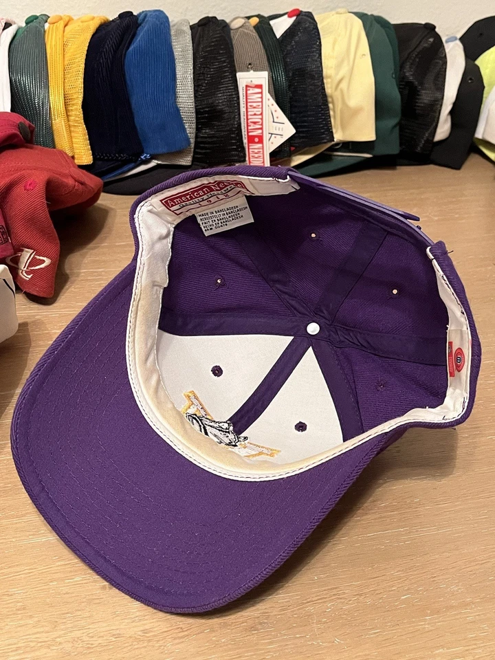 De colección Años 90 Washington Huskies Aguja Americana Cabeza de Bloque Snapback Sombrero Gorra Lana Foto 2 de 4