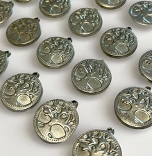 Tree Of Life Pendant Lot 20 Pieces Craft Charm Silver Tone Stainless Steel