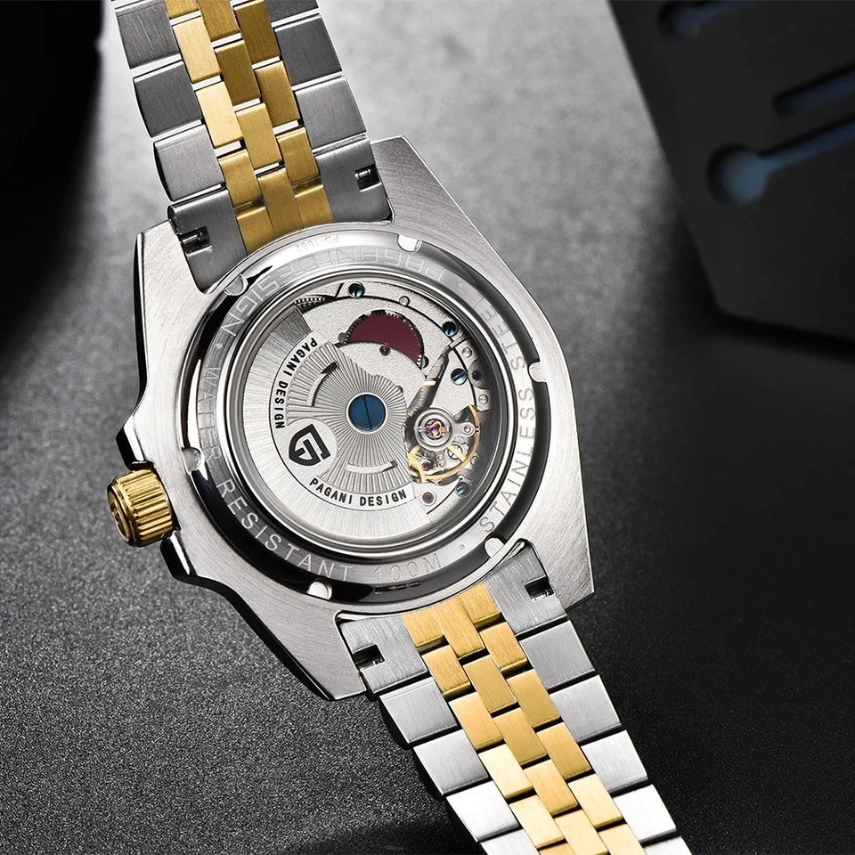 40MM PAGANI DESIGN GMT Automatic Watch Men Luxury Waterproof Stainless Steel NEW - Image 3 of 4