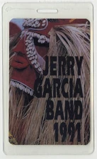 Jerry Garcia 1991 Tour Vintage Laminated Backstage Pass Grateful Dead