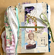 Handmade Junk Art Journal Style with Lots of Ephemera GIFT Personal Journaling
