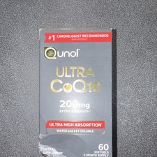 Qunol Ultra CoQ10 200mg Extra Strength 60 Softgels Exp 10/31/2029