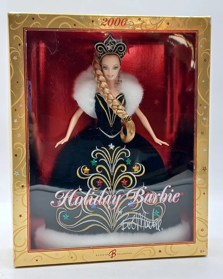 2006 Holiday Barbie Collector Puppe designed by Bob Mackie / Mattel J0949, NrfB - Bild 1 von 4