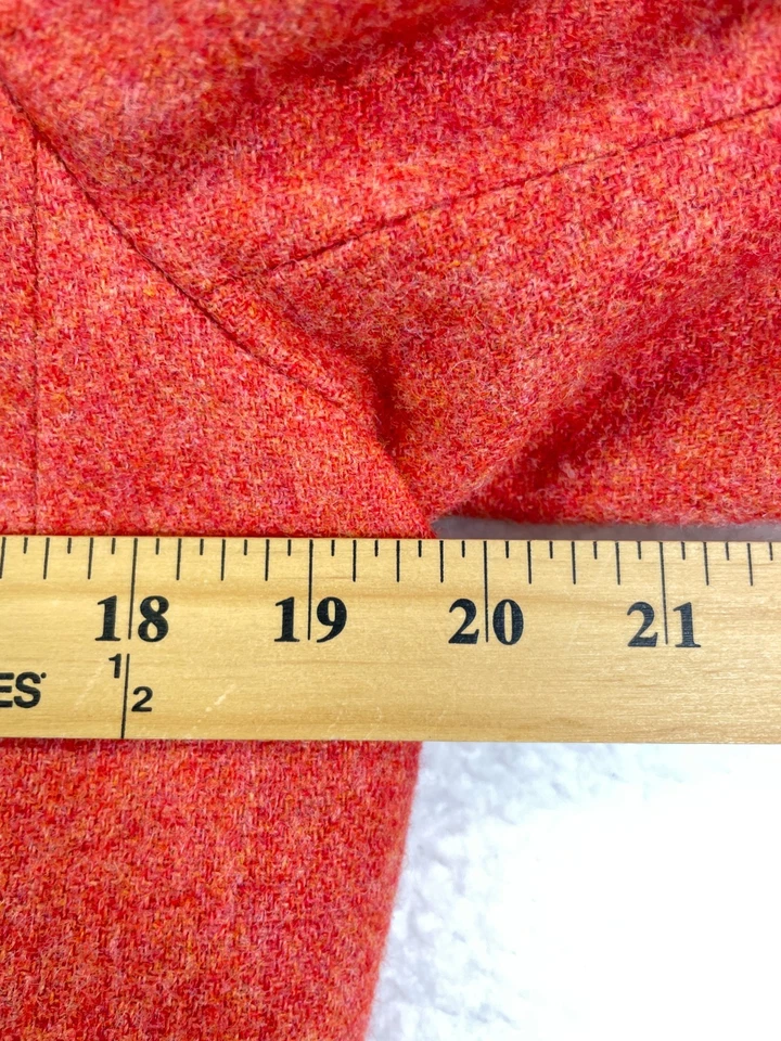 Женская куртка Talbots из шерстяной смеси 14P с коралловым воротником и оборками на пуговицах блейзер спереди - Изображение 3 из 4