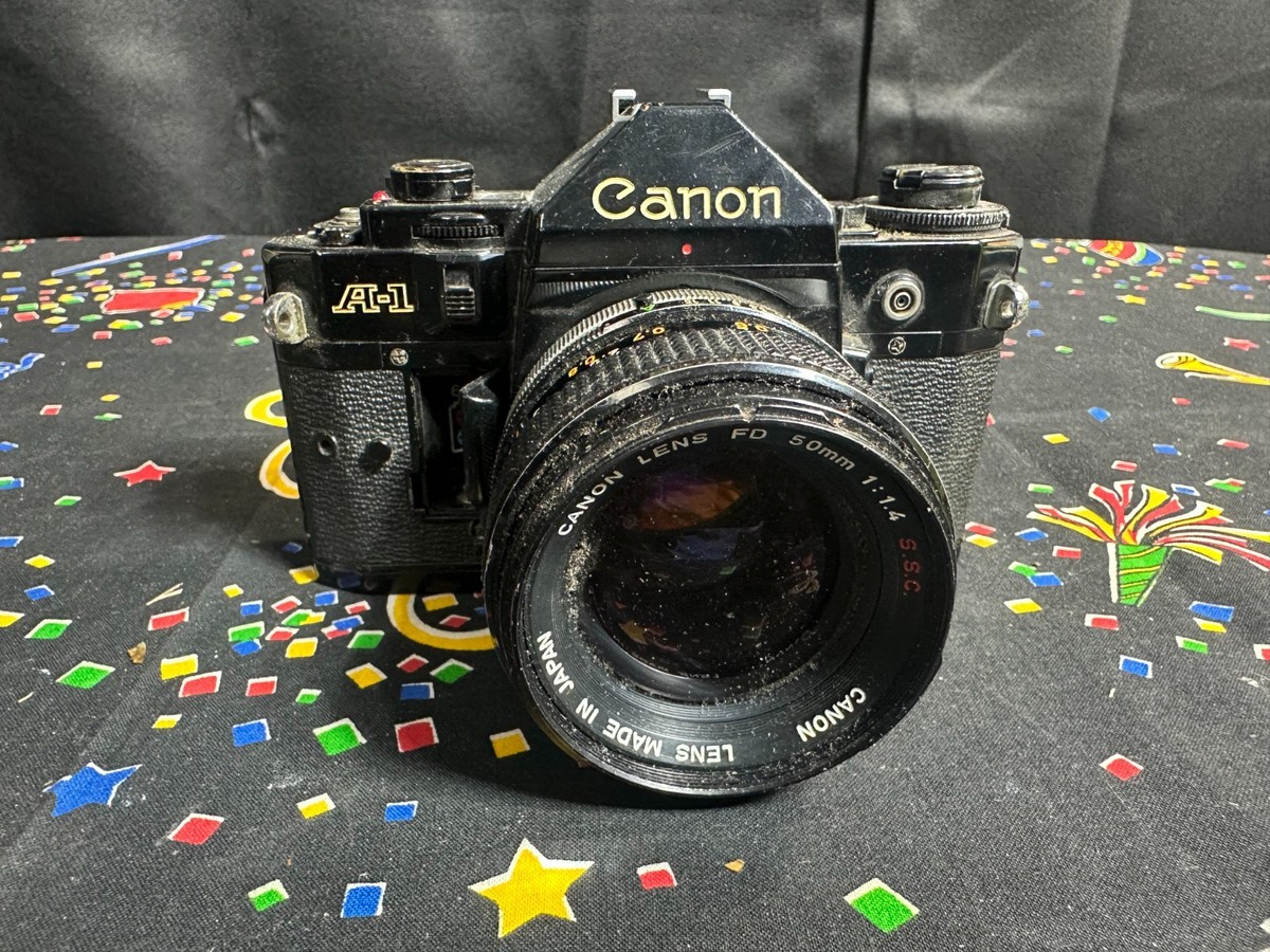 Vintage Canon A-1 SLR Camera w/ Canon Lens FD 50mm 1:1.4 | eBay