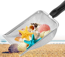 Beach Mesh Shovel,Sand Sifter Tool for Shell Collecting with Durable Mesh Net -