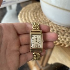Reloj Tanque 1930’s-1940’s Gruen Hombre’s Oro 10k Lleno ¡¡FUNCIONA!!!