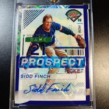 Sidd Finch # /49 Prospect Autograph Prizm Rare Sports Illustrated Baseball Card 