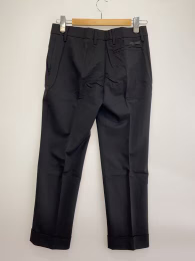 PRADA 17SS virgin wool pleated slacks/ straight pants/ size 40/ wool/ black/ P29 thumbnail 2