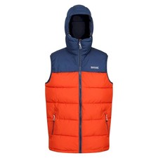 Image of Regatta Mens Nevado Heavyweight Sleeveless Body WarmerS Admiral Blue/Rusty Orang