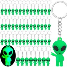 Pcs Alien Party Favors Alien Keychains Glow in The Dark 50 Green Standing