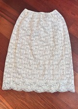 Vintage 1950s Blush Pink Lace by Van Raalte, Sheer Half Slip Sz M