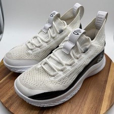 Under Armour 5Y Curry Flow 10 Splash Party White Black Sneakers  0341