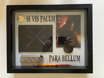 John Wick Custom Made Framed THE BOWERY KING Photo Coins Kimber Mag Pencil Prop