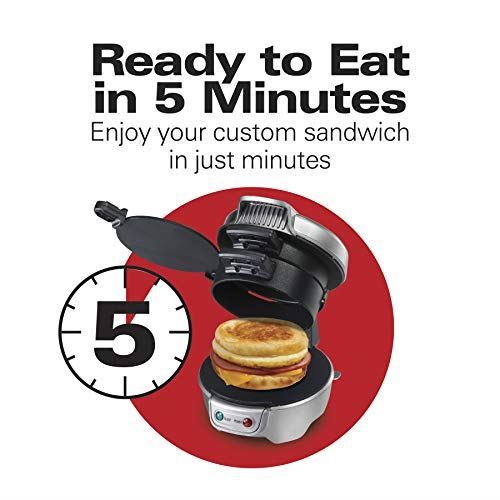 Hamilton Beach Breakfast Sandwich Maker with Egg Cooker Ring, Customize Ingredie - Bild 7 von 29