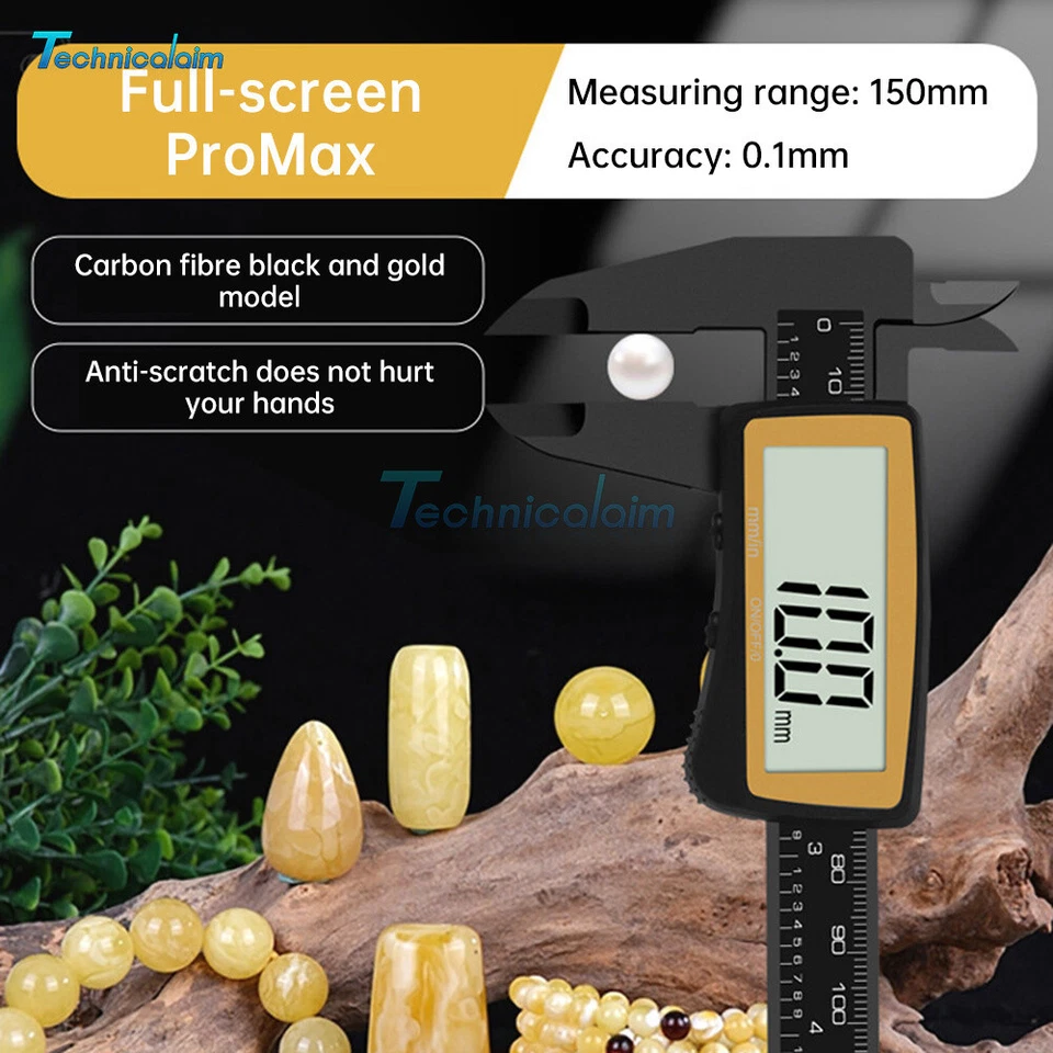 6" 150mm Digital Caliper Micrometer LCD Gauge Vernier Electronic Measuring Rule - Bild 2 von 4