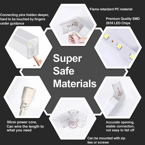 14 x lampada LED esagonale officina parete garage soffitto luce illuminazione a nido d'ape nuova - Foto 29 di 37