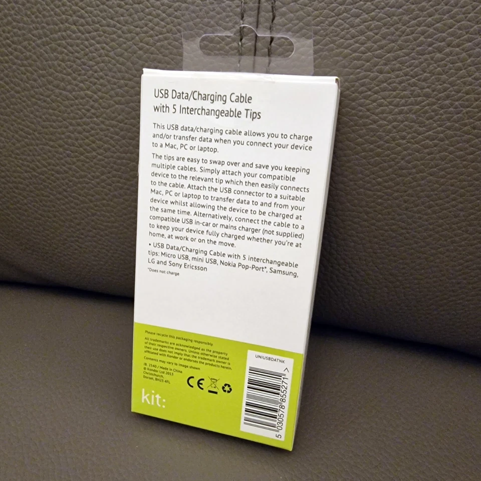 Kit Cable de Carga Micro USB de 1,2 m + Mini USB, Samsung, Nokia, LG y Sony Ericsson Foto 3 de 4