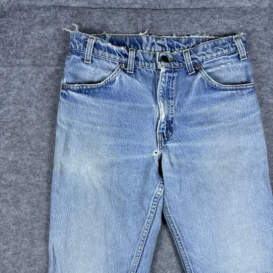 Jeans Levis vintage para hombre 30x30 506 pestaña naranja EE. UU. desgastados destruidos Foto 3 de 4