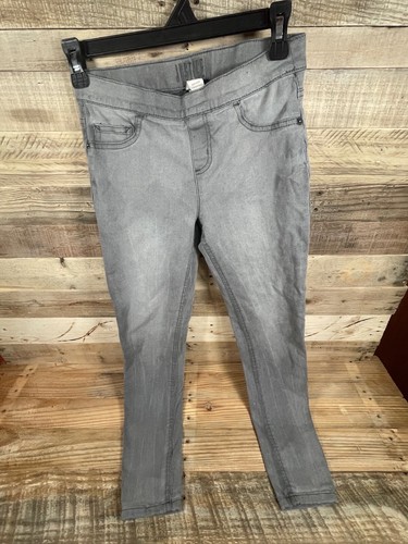 Justice Gray Girls 14 Slim Mid Rise Legging Jeans Stretchy Denim Pants Bottoms - Picture 5 of 8
