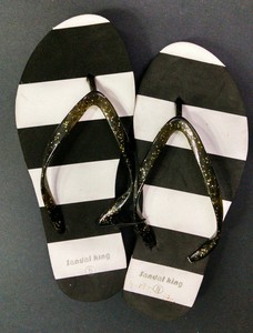 white foam flip flops