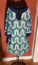 My Michelle Girls Sz. 8 Split Neck Crocet 3/4 Sleeve Spring Dress