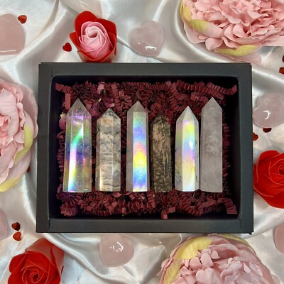 Aura Love Valentinstag Kristall Spitze Turm Obelisk Geschenkbox Set Liebhaber 
