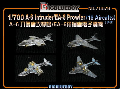 Bigblueboy 1/700 USN NAVY A-6 IntruderEA-6 Prowler (18 Aircraft) NO70078