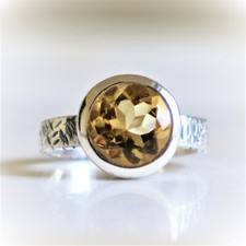 CITRINE NATURAL GEMSTONE RING 925 STERLING SILVER HANDMADE JEWELRY RING 3 TO 12