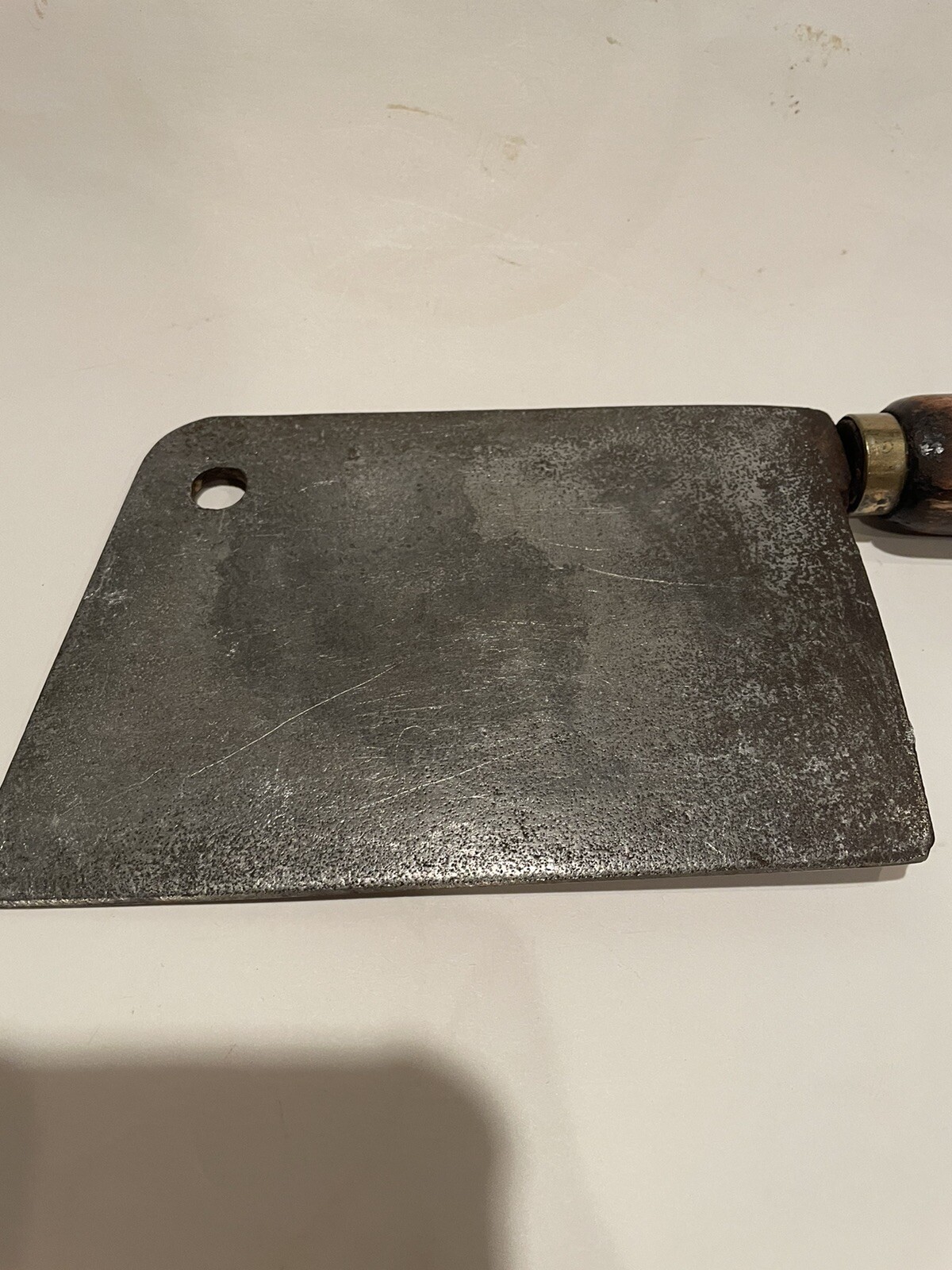 Steel Meat Cleaver—11” Overall Length—6” Blade Vintage eBay