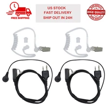 2x AVPH3 SECURITY HEADSETS MIDLAND WALKIE TALKIE TWO WAY RADIO VOX CLEAR TUBE