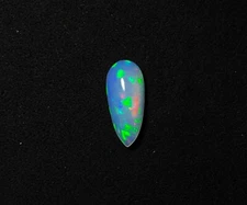 Natural Ethiopian Opal Pear Cabochon Loose Gemstone 12*27.50 MM 14.90 CT