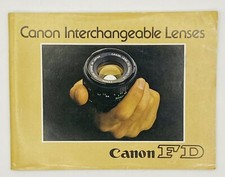 Canon FD Interchangeable Lenses Guide Book Sales Brochure Genuine Original