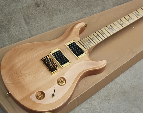 Natural Color PRS Electric Guitar Gold Part HH Pickups Maple Neck USA Shipping