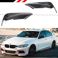 FOR 2012-18 BMW F30 F31 CARBON FIBER FRONT BUMPER FANG TRIM AIR VENT LID COVER 