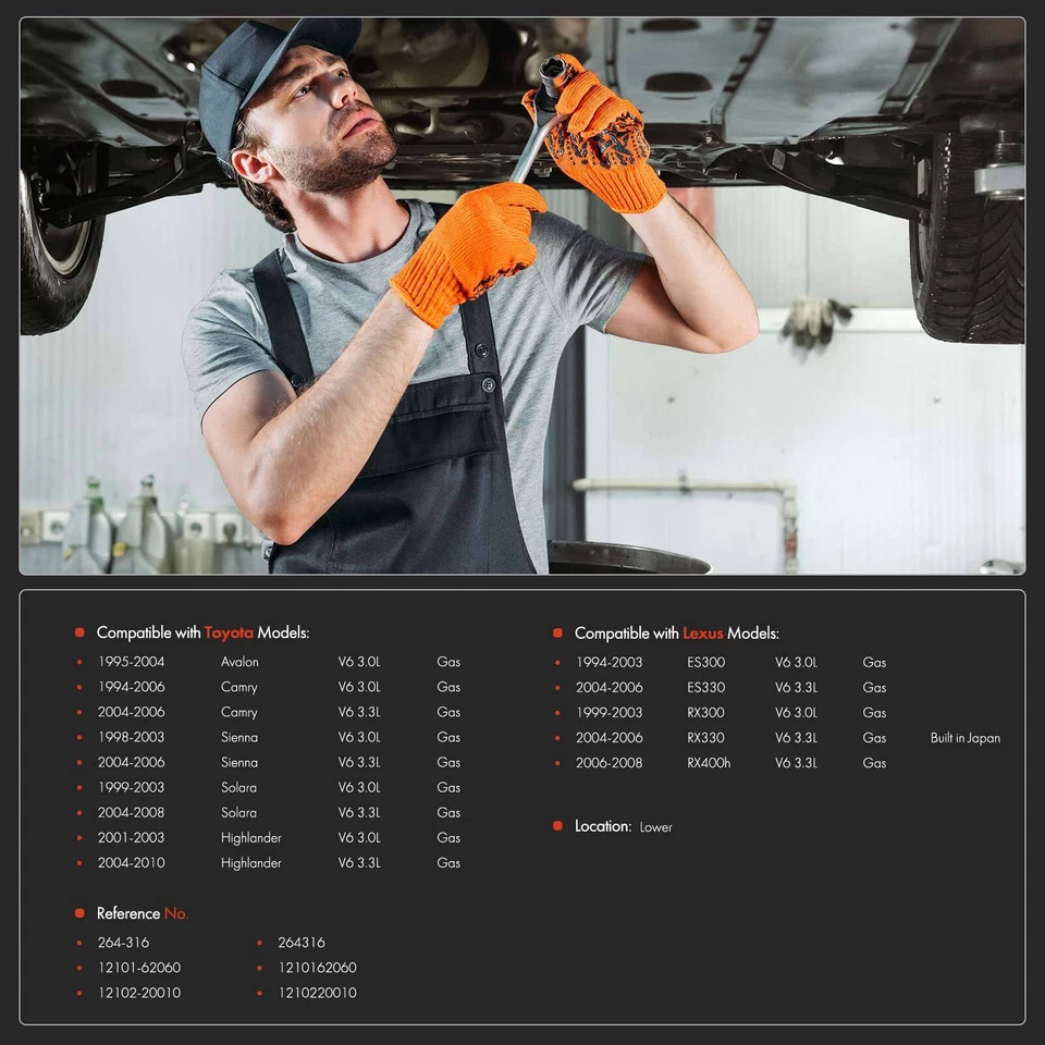 Нижний поддон масла для Toyota Camry Avalon V6 3,0 л 3,3 л 1994-2006 - Изображение 2 из 4