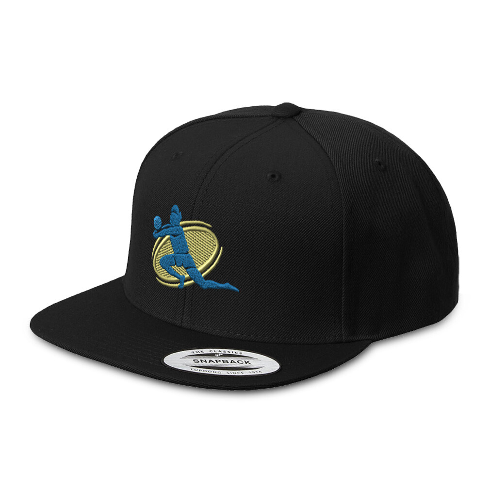 Volleyball Logo Flat Bill Trucker Snapback Cap for Men & Women