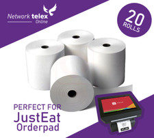JustEat orderpad thermal till rolls 20 ROLLS  Just Eat