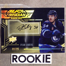 DYLAN SANBERG 2022/23 UD Black Obsidian ROOKIE Scripts /25 #ORS-DS Winnipeg Jets