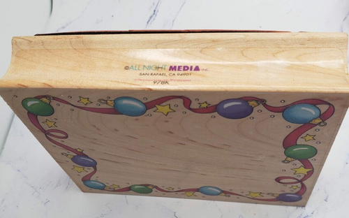 All Night Media Christmas Holiday Ornament Frame Wood Mounted Rubber Stamp 978K - Picture 4 of 7