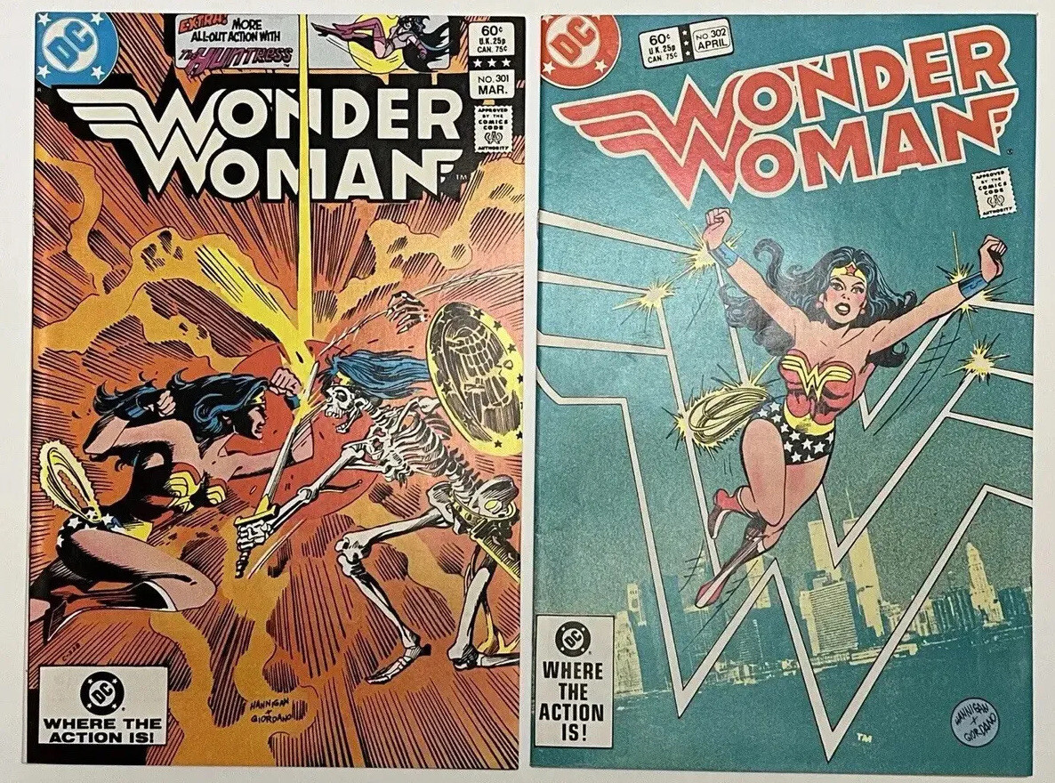Wonder Woman Issues #301, 302 (DC, 1983) Wonder Woman Comic Lot 2 Issues