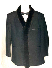 preowned RAFFINA mink trimmed tux 41 S, made USA, VGC