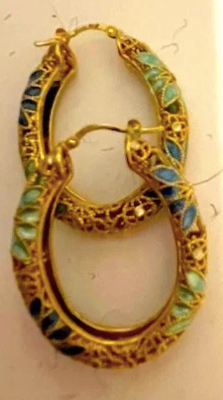 Mia Fiore Dyadema Italia 18KT chapado en oro relleno esmaltado Foto 4 de 4