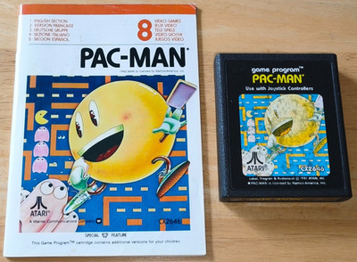 Atari 2600 Spiel *PAC-MAN* 1981 Retro Gaming 80er Spaß Vintage Klassiker Kult