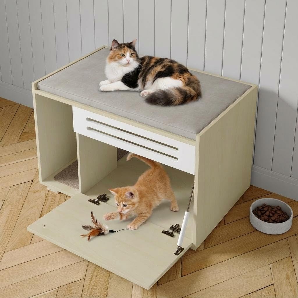 Enclosure, Enclosed Litter Box Furniture